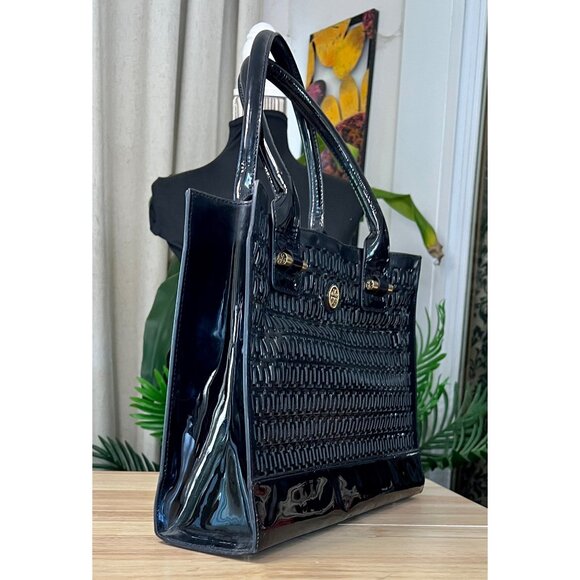 ✺✺ AUTHENTIC TORY BURCH Black Robinson Cut Out Tote ✺✺ - Picture 7 of 9